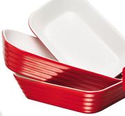 Love Cooking 2-Tone Rectangular Stoneware Bakeware-27cm