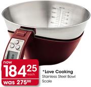 Love Cooking Stainless Steel Bowl Scale