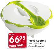 Love Cooking 4-In-1 White & Green Pasta Set