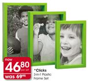 Clicks 3-In-1 Plastic Frame Set-Per Set