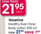 Vaseline Healthy Even Tone Body Lotion-200ml