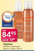 Tropitone Self-Tan Continuous Spray Or Lotion-125ml Each