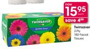 Twinsaver 2-Ply 180 Facial Tissues