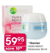 Garnier Hydra Match Moisturiser-50ml Each