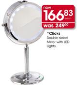 Clicks Double-Sided Mirror With LED Lighs 