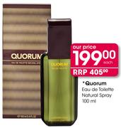 Quorum Eau De Toilette Natural Spray-100ml
