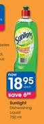 Sunlight Dishwashing Liquid-750ml