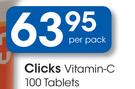 Clicks Vitamin-C-100 Tablets-Per Pack
