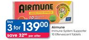Airmune Immune System Supporter 10 Effervescent Tablets-3's