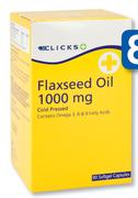 Clicks Flaxseed Oil 1000mg-90 Capsules