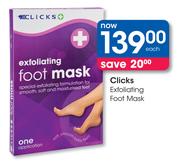 Clicks Exfoliating Foot Mask Each