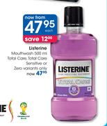 Listerine Mouthwash-500ml Total Care, Total Care Sensitive Or Zero Variants Each