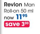Revlon Man Roll-On-50ml Each