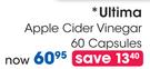 Ultima Apple Cider Vinegar-60 Capsules