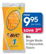 Bic Single Blade 5 Disposable Razors-Per Pack