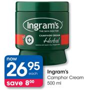 Ingram's Camphor Cream-500ml Each