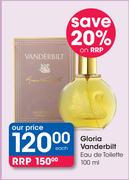 Gloria Vanderbilt Eau De Toilette-100ml Each