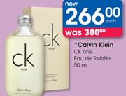 Calvin Klein CK One Eau De Toilette-50ml Each