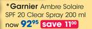 Garnier Ambre Solaire SPF 20 Clear Spray-200ml