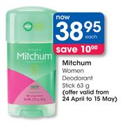 Mitchum Women Deodorant Stick-63g Each