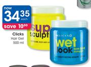 Clicks Hair Gel-500ml Each