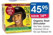 Organic Root Stimulator Tea Tree, Jojobo, Coconut Oil Or No Lye Relaxer Kit Each