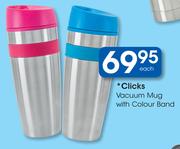 Clicks Vacuum Mug With Colour Band-Each