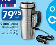 Clicks Ribbed Stainless Steel Heat Up Vacuum Mug
