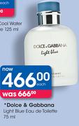 Dolce & Gabbana Light Blue Eau De Toilette-75Ml
