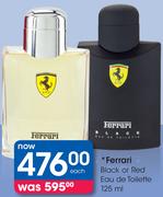 Ferrari Black Or Red Eau De Toilette-125Ml Each