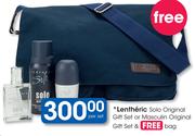 Lentheric Solo Original Gift Set Or Masculin Original Gift Set & Free Bag-Per Set