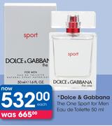 Dolce & Gabbana The One Sport For Men Eau De Toilette-50Ml