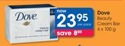 Dove Beauty Cream Bar - 4 x 100g Per Pack
