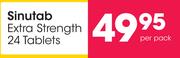 Sinutab Extra Strength 24 Tablets-Per Pack