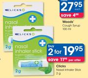 Clicks Nasal Inhaler Stick-2 x 2g