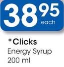 Clicks Energy Syrup-200ml