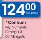Centrum My Nutrients Omega 3 Minigels-60's Per Pack