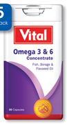 Vital Omega 3 & 6 Concentrate-Per Pack