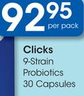 Clicks 9 Strain Probiotics 30 Capsules-Per Pack