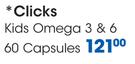 Clicks Kids Omega 3 & 6 60 Capsules-Per Pack