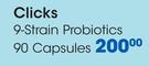 Clicks 9 Strain Probiotics 90 Capsules-Per Pack