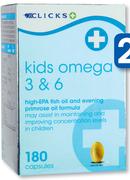 Clicks Kids Omega 3 & 6 180 Capsules-Per Pack