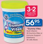 Gummy Vites Multi Vitamin 30 Gummy Vites Or Immune Support Eiderberry 30 Jelly Bears-Per Pack