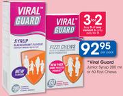 Viral Guard Junior Syrup 200Ml Or 60 Fizzi Chews-Per Pack