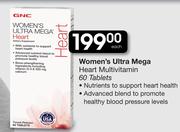 Women's Ultra Mega Heart Multivitamin 60 Tablets-Each