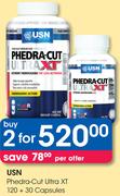 USN Phedra Cut Ultra XT 120+30 Capsules-2's Pack