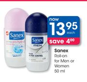 Sanex Roll-On For Men Or Women-50ml