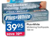 Plus + White Whitening Toothpaste-100ml