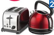 Kambrook Stainless Steel, Red Or Black Toaster