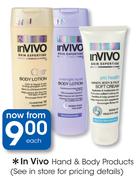 In Vivo Hand & Body Products-Each